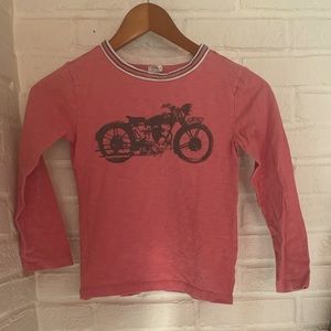 Crewcuts J. Crew kids Nantucket Red Motorcycle Long Sleeve Shirt (6-7)